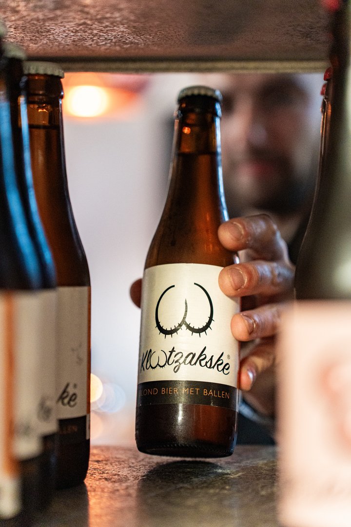 Local Belgian beer with atmospheric lighting